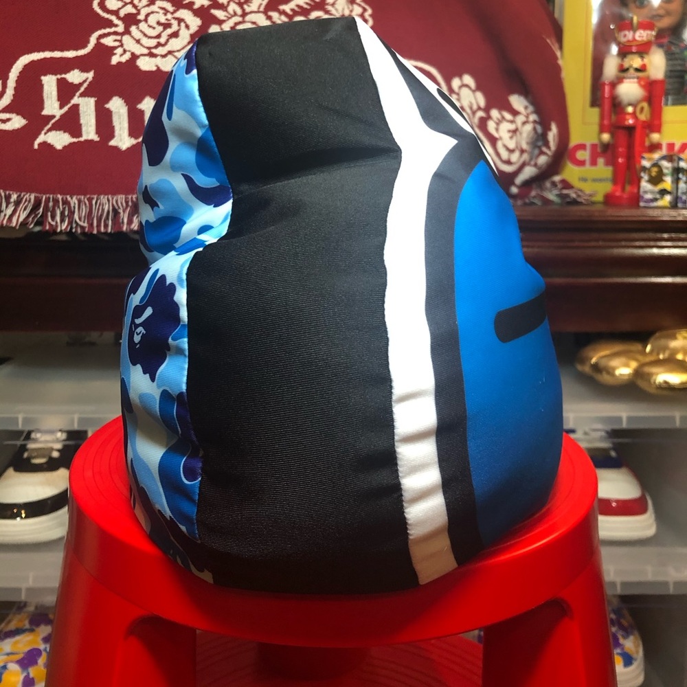 Bape Sesame St Camo Cookie Monster Face Cushion - Picture 2 of 6